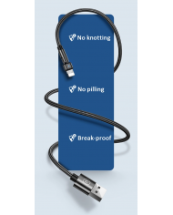 USAMS καλώδιο Lightning σε USB US-SJ476, περιστρεφόμενο, 2.1A, 1m, μαύρο