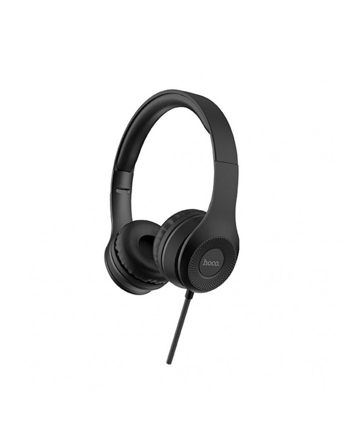 Ακουστικά Stereo Hoco W21 Graceful Charm 3.5mm με Μικρόφωνο Μαύρα