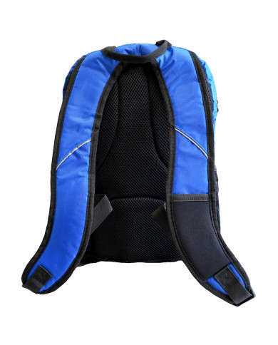 Τσάντα Πλάτης 2 Θέσεων 30x40 και Θέση για Laptop - Tablet 15" Μαύρο - Μπλέ