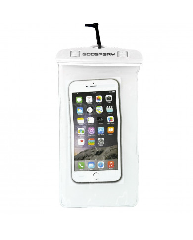 Θήκη Αδιάβροχη Goospery για Κινητά Τηλέφωνα Λευκό 19x10.5cm