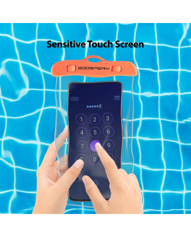 Θήκη Αδιάβροχη Goospery για Κινητά Τηλέφωνα Λευκό 19x10.5cm