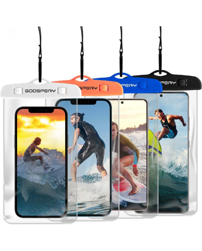 Θήκη Αδιάβροχη Goospery για Κινητά Τηλέφωνα Λευκό 19x10.5cm