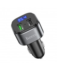 Bluetooth FM Transmitter Hoco E67 Fighter USB 18W+USB 5V/1.5A QC3.0 V5.0 Μαύρο