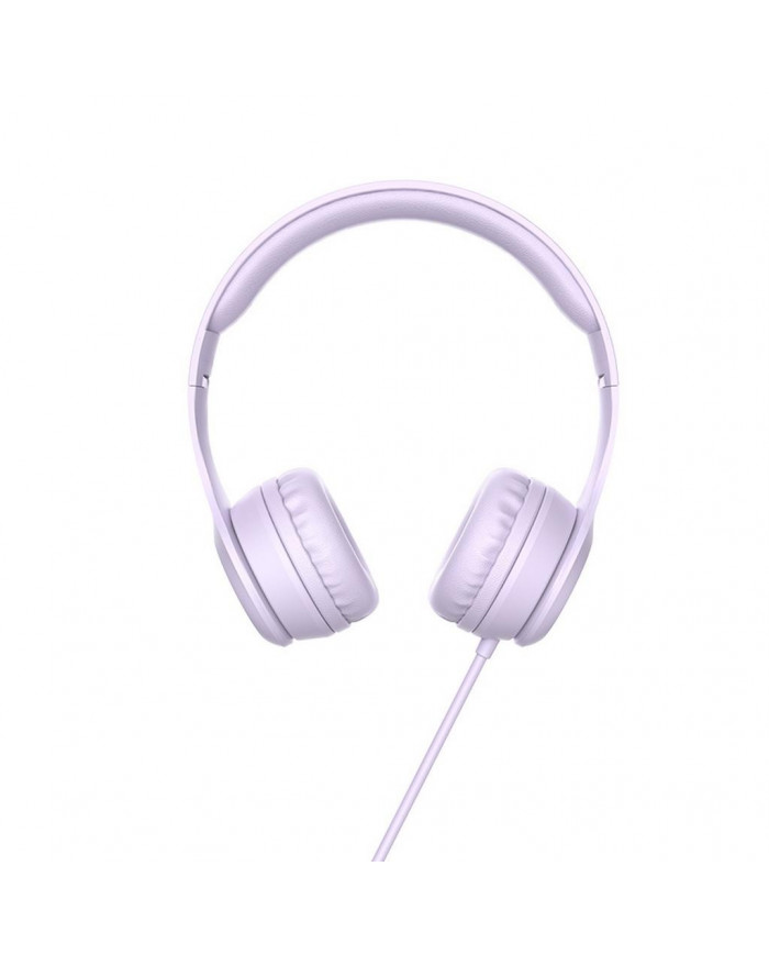Ακουστικά Stereo Hoco W21 Graceful Charm 3.5mm με Μικρόφωνο Μωβ