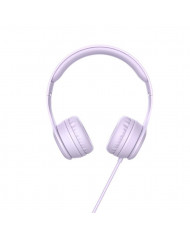 Ακουστικά Stereo Hoco W21 Graceful Charm 3.5mm με Μικρόφωνο Μωβ
