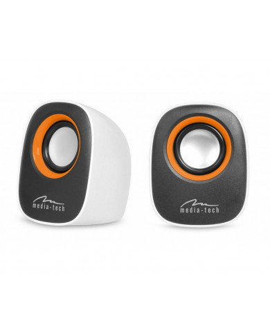 Ηχεία Stereo Media-Tech MT3137W IBO 3.5mm με Τροφοδοσία USB 6W Λευκά