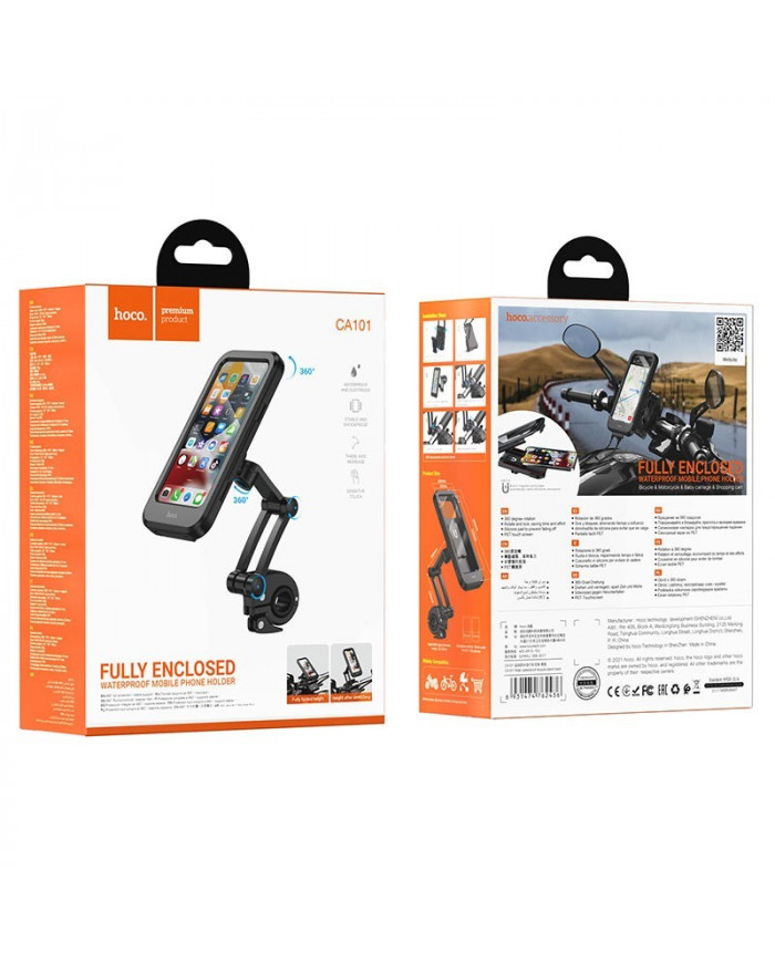 Βάση Στήριξης Hoco CA101 Rider Ποδηλάτου και Μηχανής με Αδιάβροχη Θήκη IPX4 για 4.5"-7