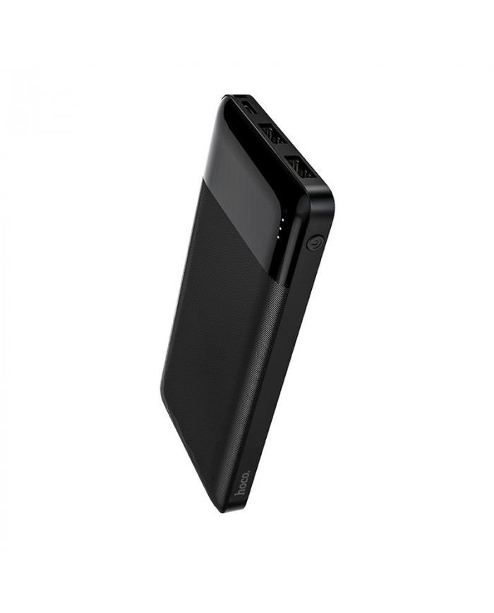 Power Bank Hoco J72 Easy 10000mAh με 2x USB-A και Φωτιζόμενη Ένδειξη Μπαταρίας Μαύρο