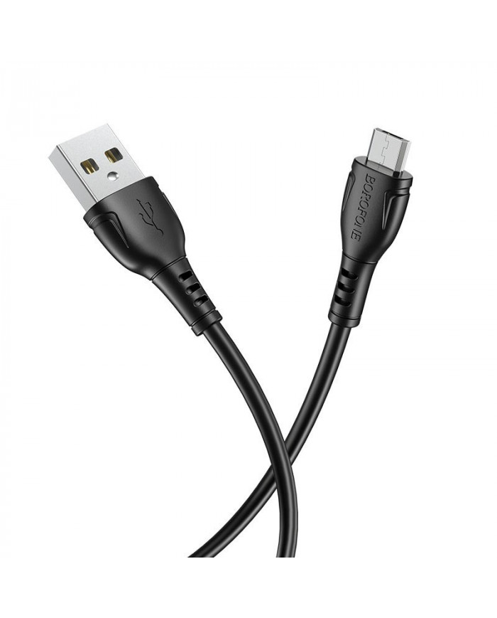 Καλώδιο σύνδεσης Borofone BX51 Triumph USB σε Micro-USB 2.4A 1μ Μαύρο