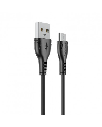 Καλώδιο σύνδεσης Borofone BX51 Triumph USB σε Micro-USB 2.4A 1μ Μαύρο Καλώδιο σύνδεσης Borofone BX51 Triumph USB σε Micro-USB 2.4A 1μ Μαύρο