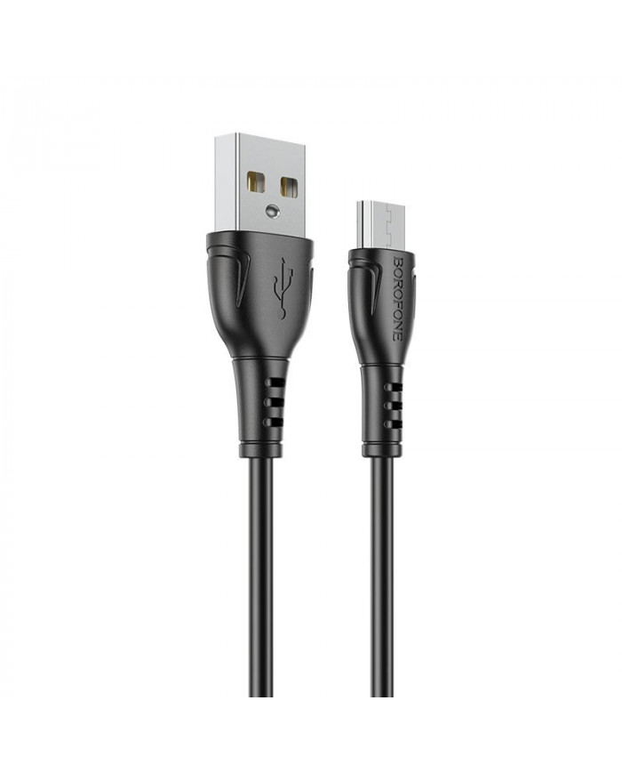 Καλώδιο σύνδεσης Borofone BX51 Triumph USB σε Micro-USB 2.4A 1μ Μαύρο