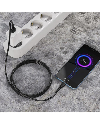 Καλώδιο σύνδεσης Borofone BX51 Triumph USB σε Micro-USB 2.4A 1μ Μαύρο Καλώδιο σύνδεσης Borofone BX51 Triumph USB σε Micro-USB 2.4A 1μ Μαύρο