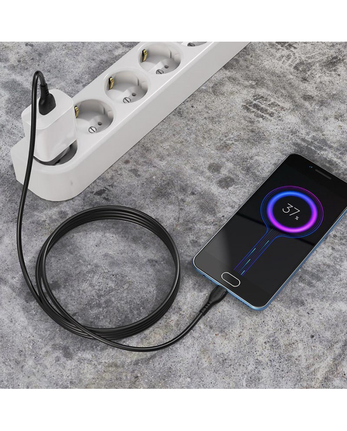 Καλώδιο σύνδεσης Borofone BX51 Triumph USB σε Micro-USB 2.4A 1μ Μαύρο