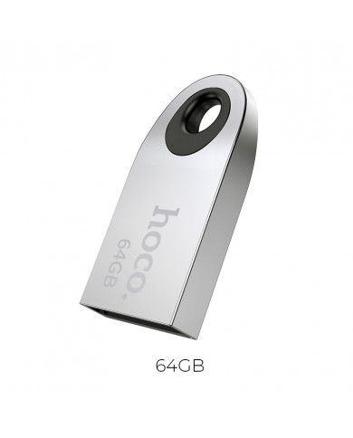 Flash Drive Mini Car Music Hoco UD9 Insightful 64GB USB 2.0 Mini Size Ασημί