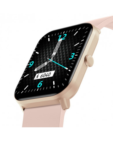 Maxcom Smartwatch Fit FW36 Aurum SE 220mAh Ροζ Χρυσό Silicon Band