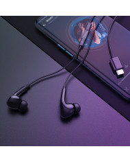 Hands Free Hoco M101 Pro Crystal USB-C 1.2m Μαύρα Συμβατά με όλες τις USB-C Συσκευές