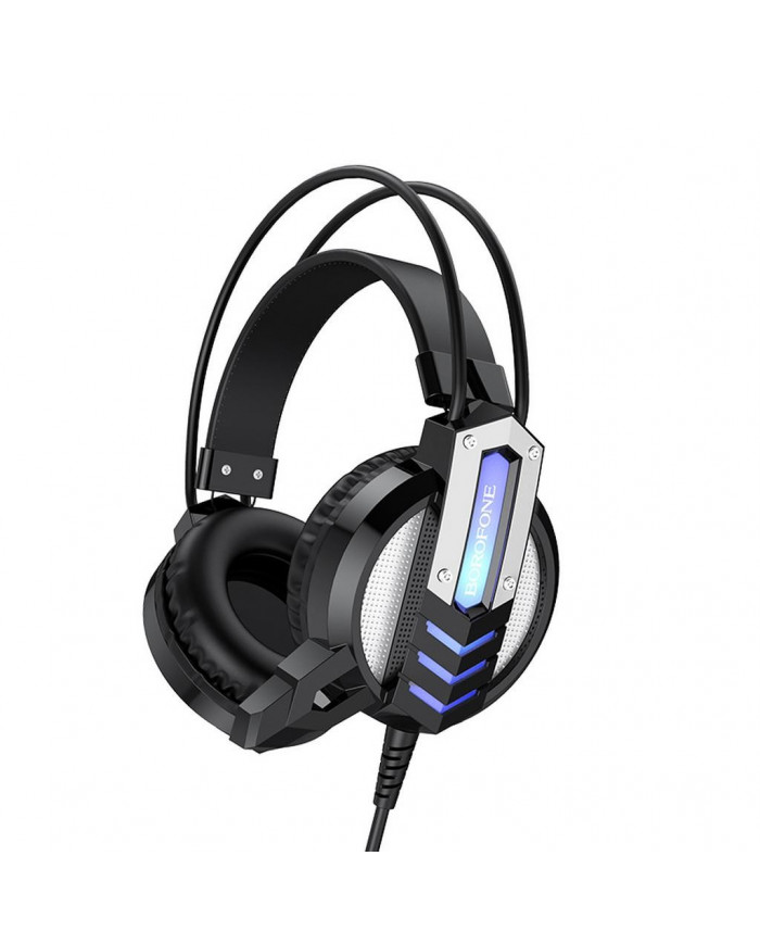 Ακουστικά Stereo Borofone BO100 Fun Μαύρα με Μικρόφωνο και 3 Κονέκτορες Σύνδεσης