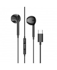Hands Free Hoco L10 Earphones Stereo USB-C Λευκά με Μικρόφωνο και Πλήκτρο Λειτουργίας