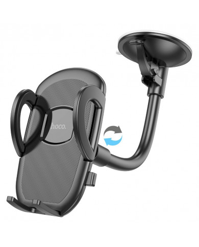 Βάση Στήριξης Αυτοκινήτου Hoco H10 General για Παρμπρίζ Περιστρεφόμενη 360° Μαύρη 4.7"-7"