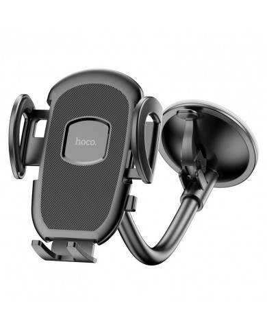 Βάση Στήριξης Αυτοκινήτου Hoco H10 General για Παρμπρίζ Περιστρεφόμενη 360° Μαύρη 4.7"-7"