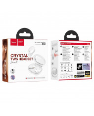 Wireless Hands Free Hoco EQ3 Smart TWS V5.3 με Πλήκτρο Ελέγχου Συμβατό με Siri και 7h Ώρες Λειτουργίας Λευκά