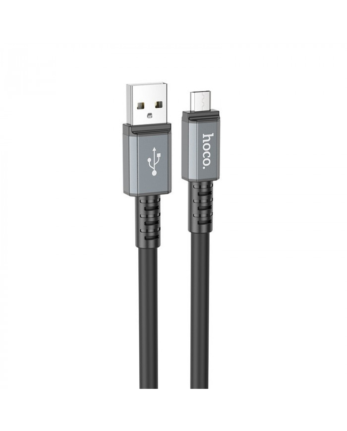 Καλώδιο Σύνδεσης Hoco X85 Strength USB σε Micro-USB 2.4A Μαύρο 1m Υψηλής Αντοχής