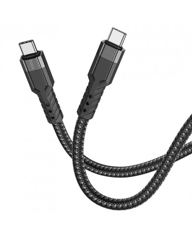 Καλώδιο Σύνδεσης Hoco U110 USB-C σε USB-C Braided 60W 20V/3A Μαύρο 1.2m Υψηλής Αντοχής Καλώδιο Σύνδεσης Hoco U110 USB-C σε USB-C Braided 60W 20V/3A Μαύρο 1.2m Υψηλής Αντοχής