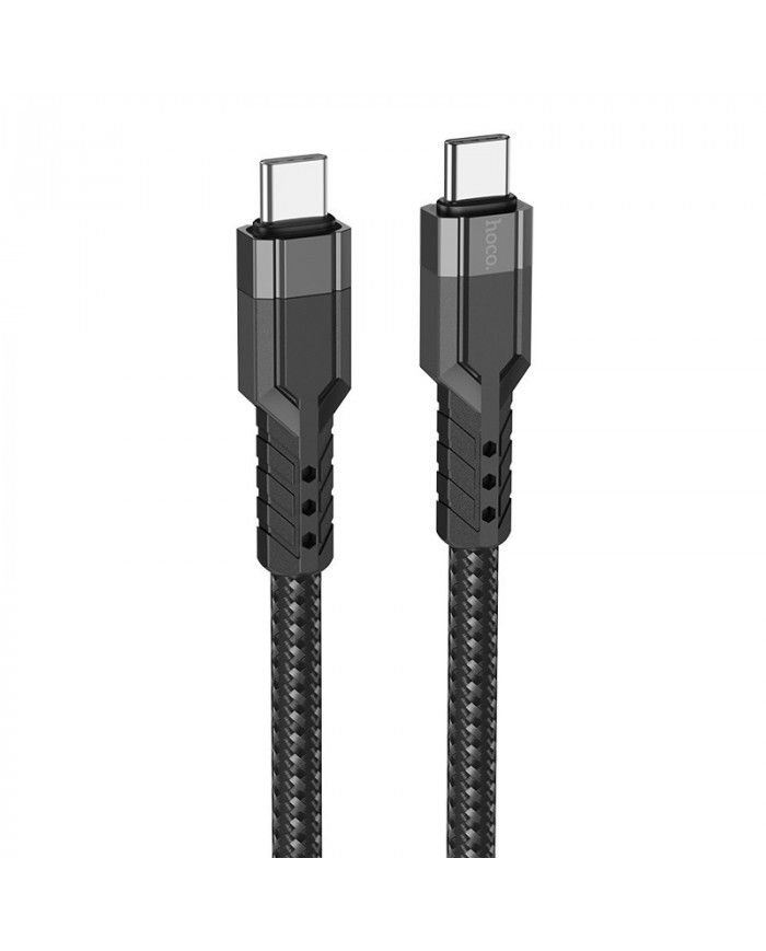 Καλώδιο Σύνδεσης Hoco U110 USB-C σε USB-C Braided 60W 20V/3A Μαύρο 1.2m Υψηλής Αντοχής