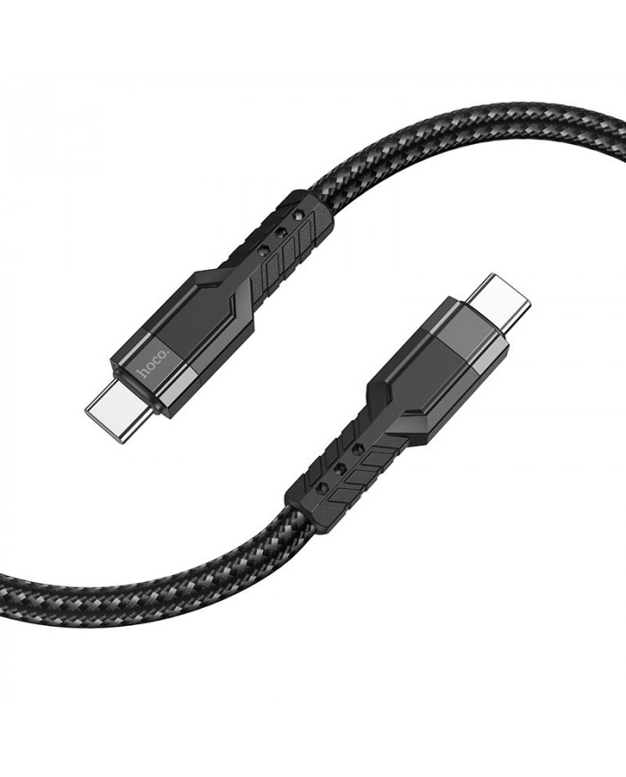 Καλώδιο Σύνδεσης Hoco U110 USB-C σε USB-C Braided 60W 20V/3A Μαύρο 1.2m Υψηλής Αντοχής