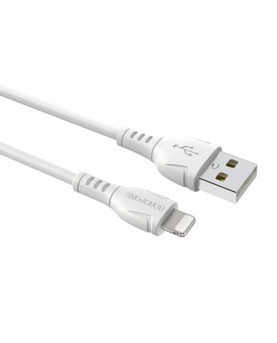 Καλώδιο σύνδεσης Borofone BX51 Triumph USB σε Lightning 2.4A 1μ Λευκό Καλώδιο σύνδεσης Borofone BX51 Triumph USB σε Lightning 2.4A 1μ Λευκό