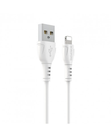 Καλώδιο σύνδεσης Borofone BX51 Triumph USB σε Lightning 2.4A 1μ Λευκό Καλώδιο σύνδεσης Borofone BX51 Triumph USB σε Lightning 2.4A 1μ Λευκό