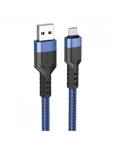 Καλώδιο Σύνδεσης Hoco U110 USB σε Micro-USB Braided 2.4A Μπλε 1.2m Υψηλής Αντοχής Καλώδιο Σύνδεσης Hoco U110 USB σε Micro-USB Braided 2.4A Μπλε 1.2m Υψηλής Αντοχής