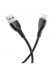 Καλώδιο Σύνδεσης Hoco X85 Strength USB σε Lightning 2.4A Λευκό 1m Υψηλής Αντοχής