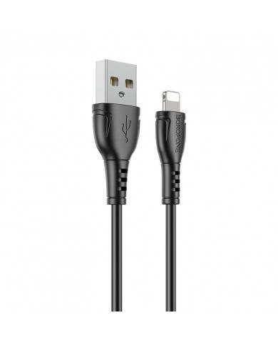 Καλώδιο σύνδεσης Borofone BX51 Triumph USB σε Lightning 2.4A 1μ Μαύρο Καλώδιο σύνδεσης Borofone BX51 Triumph USB σε Lightning 2.4A 1μ Μαύρο