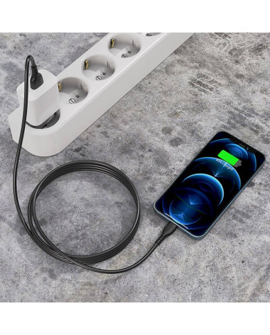 Καλώδιο σύνδεσης Borofone BX51 Triumph USB σε Lightning 2.4A 1μ Μαύρο Καλώδιο σύνδεσης Borofone BX51 Triumph USB σε Lightning 2.4A 1μ Μαύρο