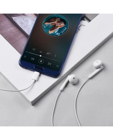 Hands Free Hoco L10 Earphones Stereo USB-C Λευκά με Μικρόφωνο και Πλήκτρο Λειτουργίας