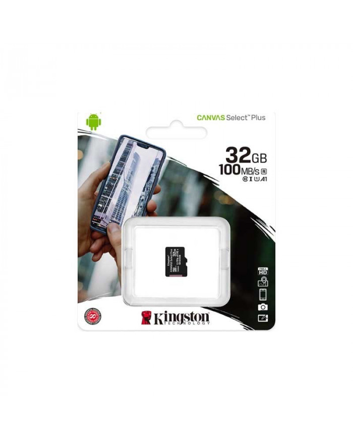 Κάρτα Μνήμης Kingston Canvas Select Plus MicroSDHC Class 10 32GB SDCS2/32GBSP