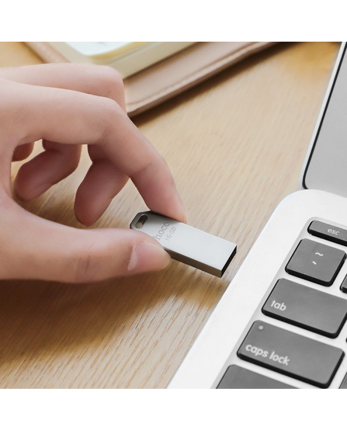 Flash Drive Hoco UD4 Intelligent 16GB USB 2.0 Metal High-Speed Slim Ασημί Flash Drive Hoco UD4 Intelligent 16GB USB 2.0 Metal High-Speed Slim Ασημί