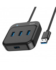 Hub USB Hoco HB31 Easy 4-in-1 Mini and Portable με 4 χ USB 3.0 1.2m Μαύρο