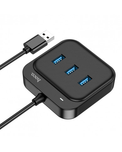 Hub USB Hoco HB31 Easy 4-in-1 Mini and Portable με 4 χ USB 3.0 1.2m Μαύρο