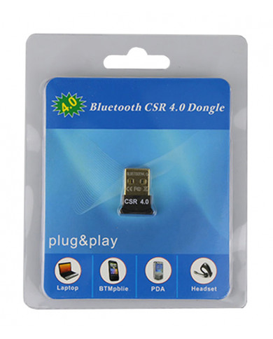 Bluetooth V4.0 & EDR USB Δέκτης, Plug & Play, CSR chip, 20m εμβέλεια max Bluetooth V4.0 & EDR USB Δέκτης, Plug & Play, CSR chip, 20m εμβέλεια max