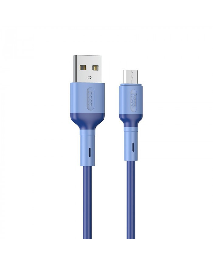Καλώδιο Σύνδεσης Hoco X65 Prime USB σε Micro USB για Γρήγορη Φόρτιση και Μεταφορά Δεδομένων 2.4A Μπλε 1m