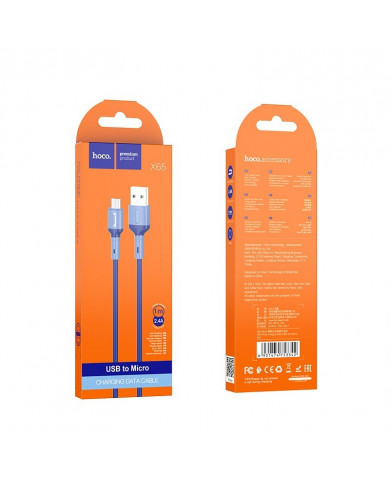 Καλώδιο Σύνδεσης Hoco X65 Prime USB σε Micro USB για Γρήγορη Φόρτιση και Μεταφορά Δεδομένων 2.4A Μπλε 1m Καλώδιο Σύνδεσης Hoco X65 Prime USB σε Micro USB για Γρήγορη Φόρτιση και Μεταφορά Δεδομένων 2.4A Μπλε 1m