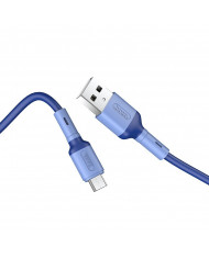 Καλώδιο Σύνδεσης Hoco X65 Prime USB σε Micro USB για Γρήγορη Φόρτιση και Μεταφορά Δεδομένων 2.4A Μπλε 1m