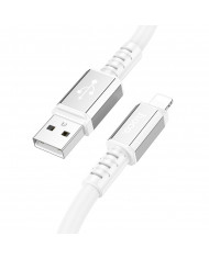 Καλώδιο Σύνδεσης Hoco X85 Strength USB σε Lightning 2.4A Λευκό 1m Υψηλής Αντοχής