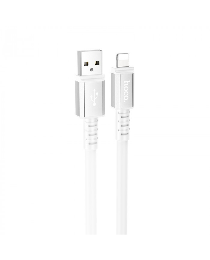 Καλώδιο Σύνδεσης Hoco X85 Strength USB σε Lightning 2.4A Λευκό 1m Υψηλής Αντοχής
