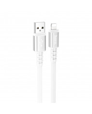 Καλώδιο Σύνδεσης Hoco X85 Strength USB σε Lightning 2.4A Λευκό 1m Υψηλής Αντοχής