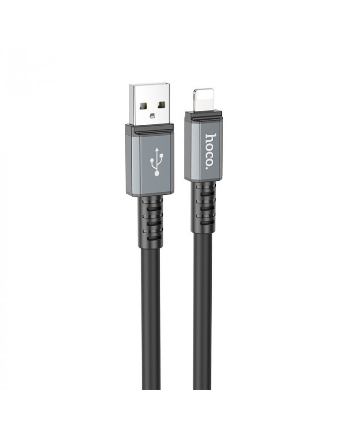 Καλώδιο Σύνδεσης Hoco X85 Strength USB σε Lightning 2.4A Μαύρο 1m Υψηλής Αντοχής