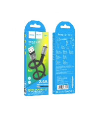 Καλώδιο Σύνδεσης Hoco X85 Strength USB σε Lightning 2.4A Μαύρο 1m Υψηλής Αντοχής