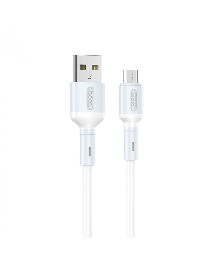 Καλώδιο Σύνδεσης Hoco X65 Prime USB σε Micro USB για Γρήγορη Φόρτιση και Μεταφορά Δεδομένων 2.4A Λευκό 1m